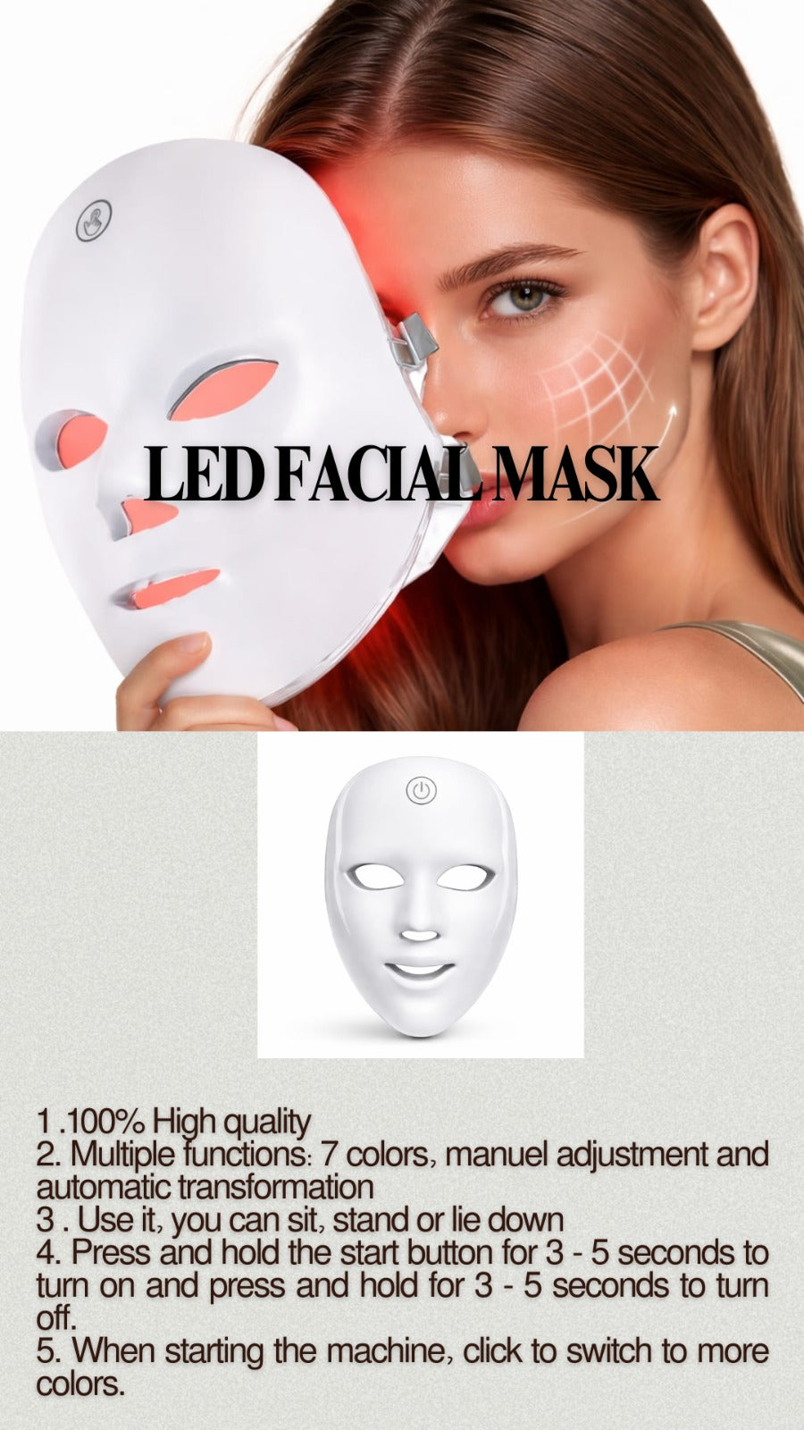 BeYourSkin™ Skin Renewal LED Face Mask